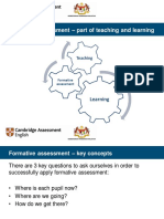 Formative Assessment - Part of Teaching and Learning