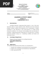 Learning Activity Sheet Grade 11 Carpentry NC Ii: Week 1