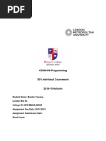 2018-19 A CS4001NI A1 CW CourseWork  180064 Manika Tamang