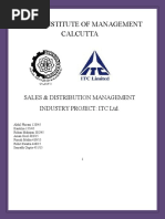 Indian Institute of Management Calcutta: Sales & Distribution Management Industry Project: Itc LTD