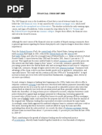 2008 Financial Crisis Subprime Mortgage Crisis Caused by The Unregulated Use of Derivatives U.S. Treasury Federal Reserve Economic Collapse