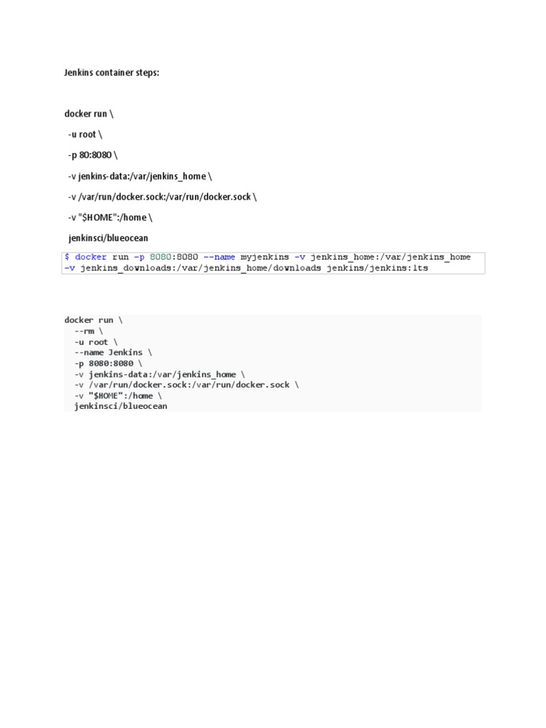 Jenkins Docker Setup Guide | PDF | Computers