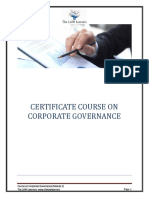 Certificate Course On Corporate Governance