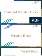 Variable and Math Block
