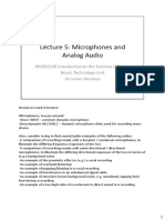 Lecture 5 - Microphones and Analog Audio