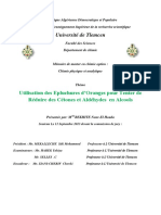 Utilisation Des Epluchures Doranges Pour Tenter de Reduire Des Cetones Et Aldehydes en Alcools