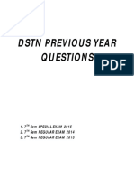 Previous Year DSTN Exam Questions for 7th Sem
