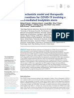 A mechanistic model and therapeutic interventions for COVID-19 involving a RAS-mediated bradykinin storm