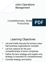 Production Operations Management: Competitiveness, Strategy and Productivity