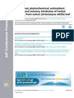 Nutritional, Phytochemical, Antioxidant Activity and Sensory Attributes of Herbal Infusion From Sukun (Artocarpus Altilis) Leaf