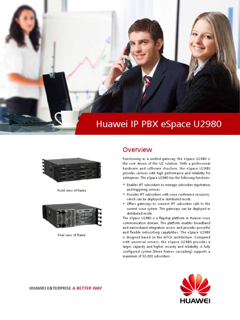 Huawei Espace U2980 Unified Gateway Product Datasheete20120810 PDF ...