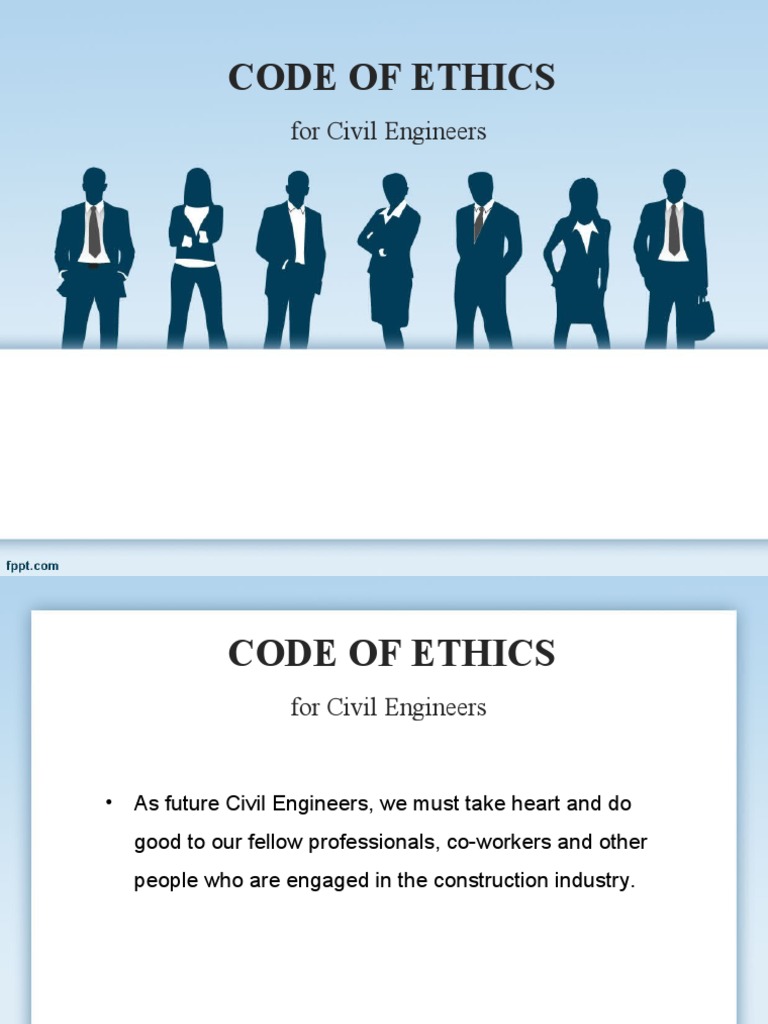 Code of Ethics For CE Part 1 PDF Engineer Civil Engineering