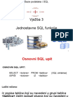 Vježba 3 Jednostavne SQL Funkcije