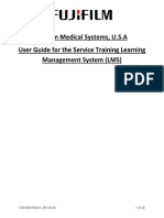 Fujifilm Medical Systems, U.S.A User Guide For The Service Training Learning Management System (LMS)