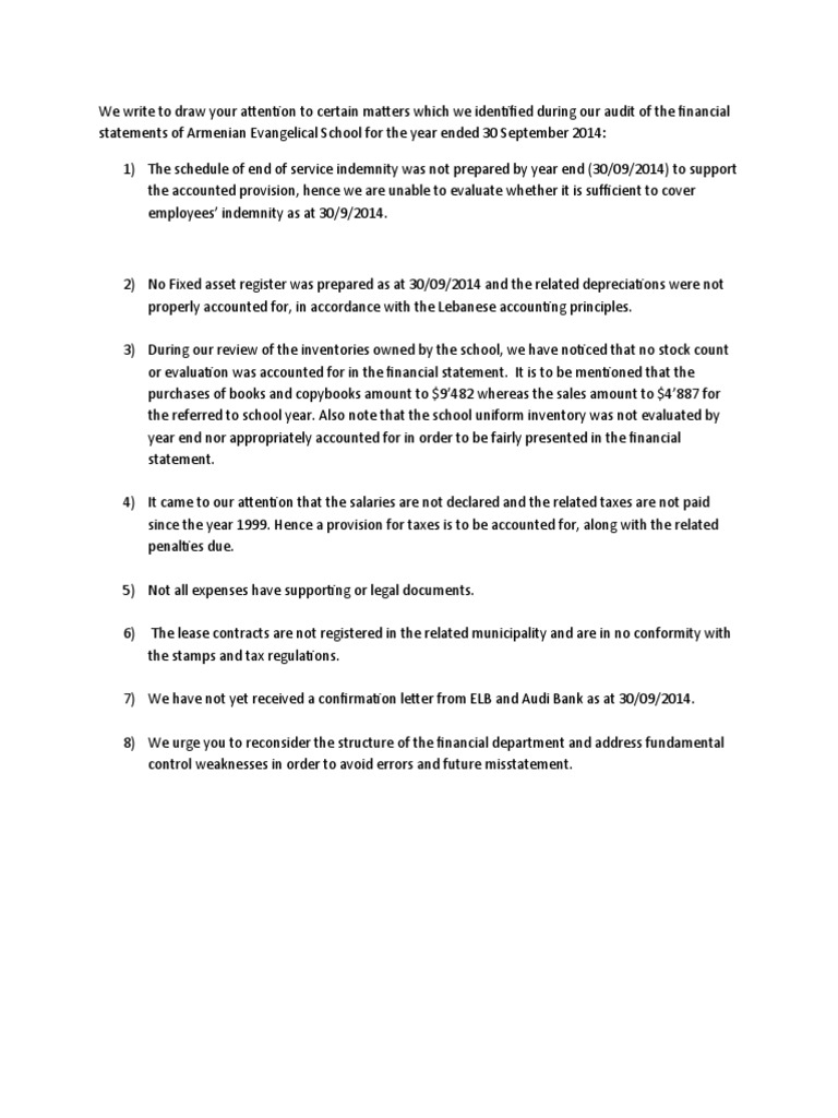 Sample Management Letter PDF