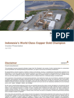 Indonesia's World Class Copper Gold Champion: Investor Presentation