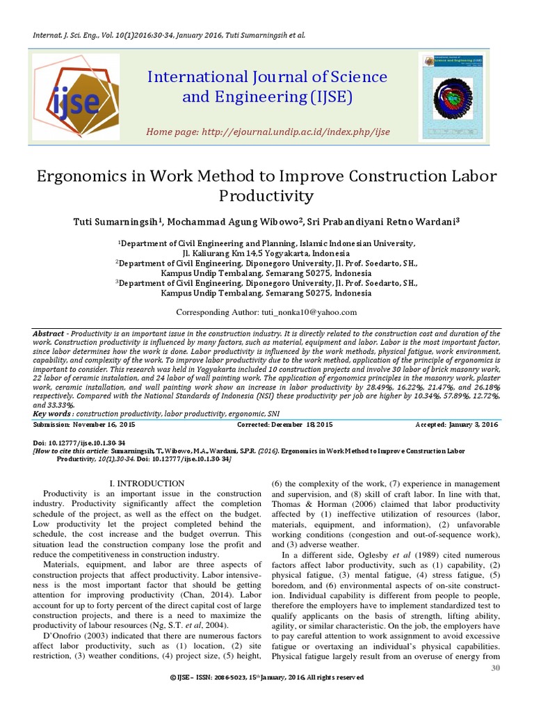 EN Ergonomics in Work Method To Improve Con | PDF | Human Factors And ...