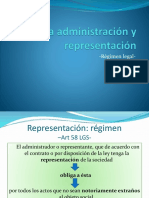 De la administración y representación