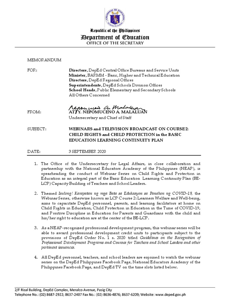 NEAP Free Online Training on Child Rights | PDF | Child Protection ...