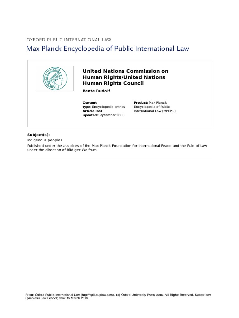 UN Human Rights Council Overview | PDF | United Nations General ...