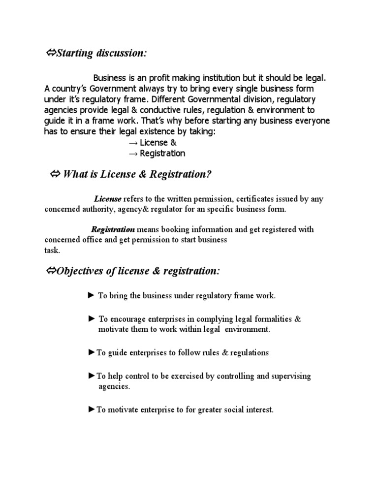 Business License and Registration Guide | PDF | Identity Document ...