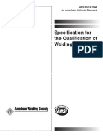 Specification For The Qualification of Welding Engineers: AWS B5.16:2006 An American National Standard