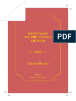 HUSSERL Edmund Renovacao seu problema e método.pdf