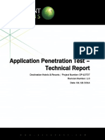 Application Penetration Test - Technical Report