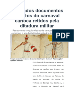Revelados documentos inéditos do carnaval carioca retidos pela ditadura militar