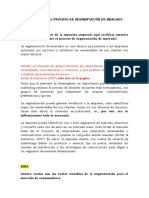 El Proceso de Segmentación de Mercado