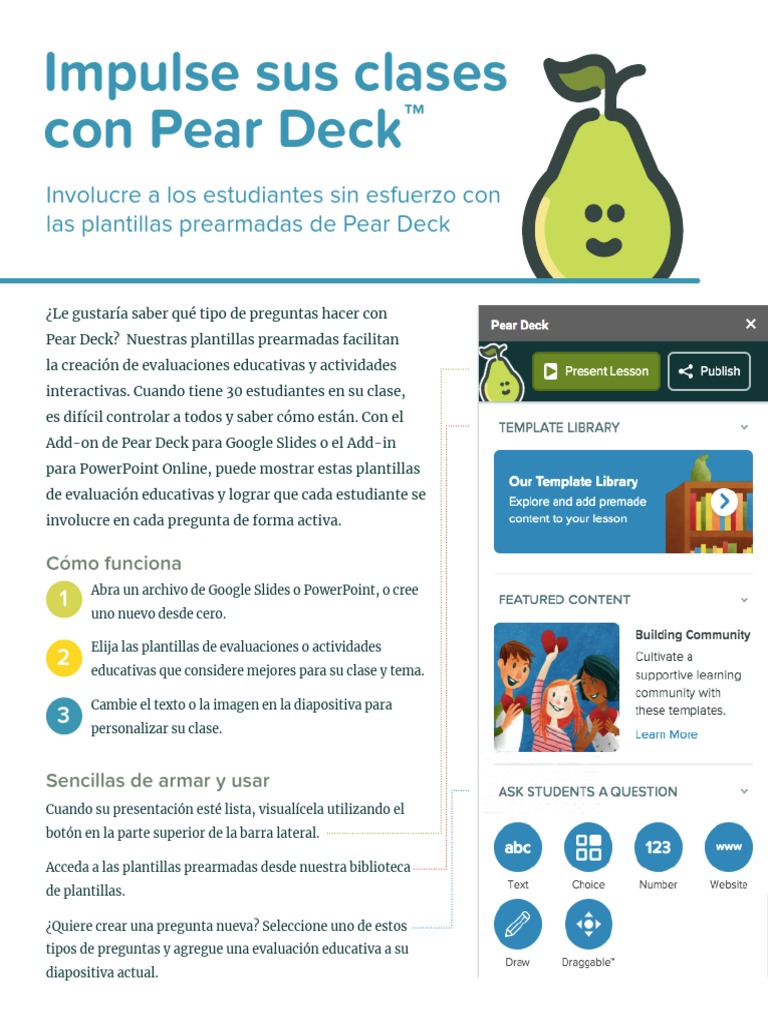 Preguntas efectivas con Pear Deck | PDF | Microsoft PowerPoint ...