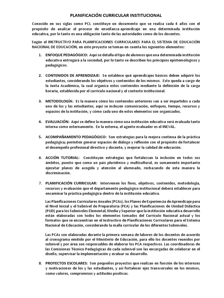 Guía de Planificación Curricular | PDF | Plan de estudios | Planificación