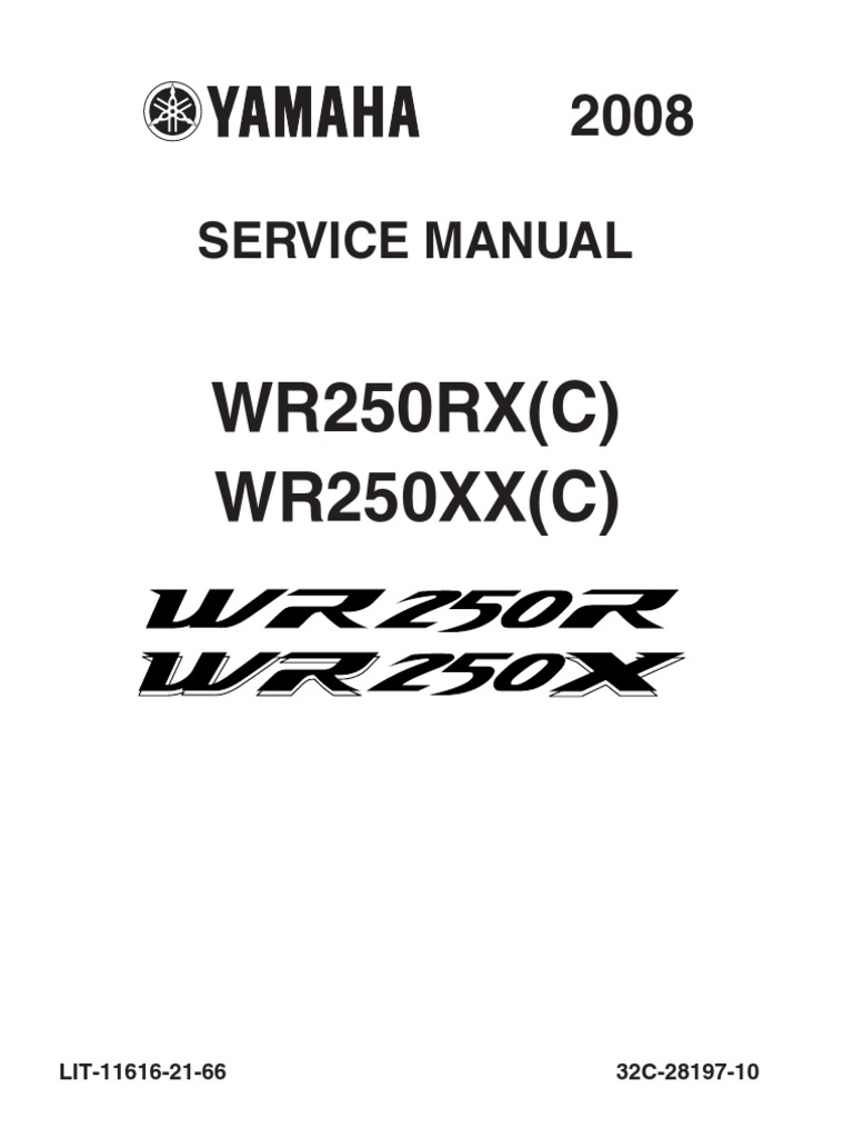 WR250R/X Service Manual | PDF | Carburetor | Fuel Injection