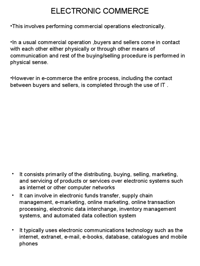 E Com | PDF | E Commerce | Supply Chain Management