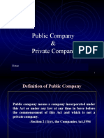 Public Company & Private Company: Notes