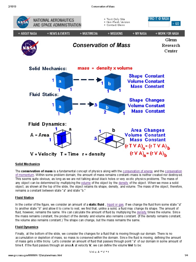 Conservation of Mass | Download Free PDF | Fluid Dynamics | Density