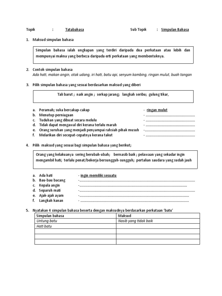 Simpulan Bahasa Pdf