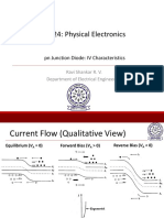 EEL324: Physical Electronics: PN Junction Diode: IV Characteristics