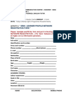 Sena Learner Profile Network Registration Form