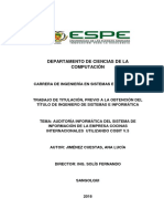 Auditoria Informatica Del Sistema de Información de La Empresa Cocinas Internacionales Utilizando Cobit V.5