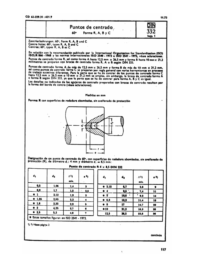 Din 332-1 | PDF