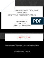 Topic: Thermodynamic Process & Problems. Sub. Title Thermodynamics