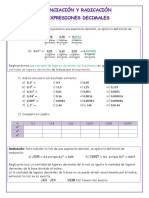 Expresiones Decimales Potenciación y Radicación PDF