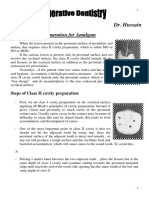 Class II Cavity Preparation For Amalgam: Dr. Hussain