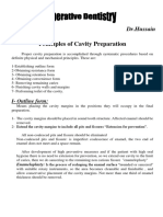 Principles of Cavity Preparation: DR - Hussain