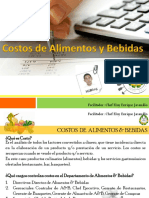 Costos de Alimentos y Bebidas. Facilitador - Chef Eloy Enrique Jaramillo