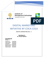 Digital Marketing Initiative by Coca Cola