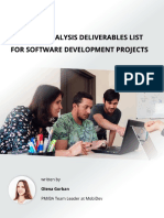 Business Analysis Deliverables List For Software Development Projects