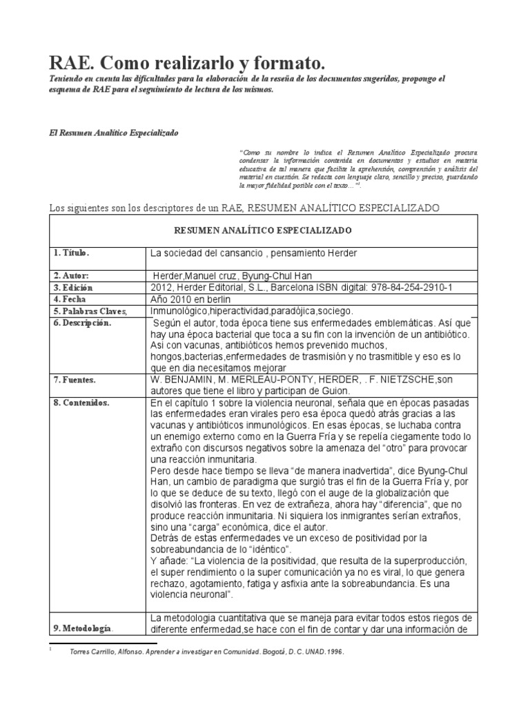Guía para elaborar un RAE | PDF | Salud y bienestar | Medicina