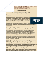 Para Qué Usa Wittgenstein La Noción de Juego